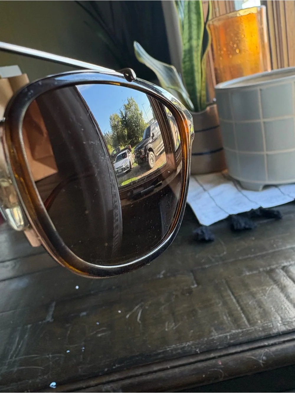 RARE Burberry Womens Pilot Sunglasses Havana Brown Gradient
